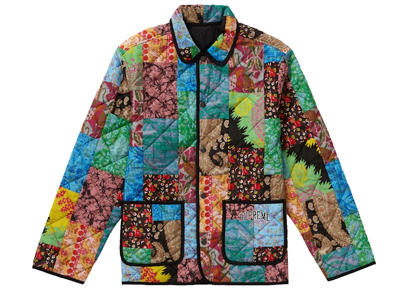 Supreme Reversible Patchwork Quilted Jacket Multicolor