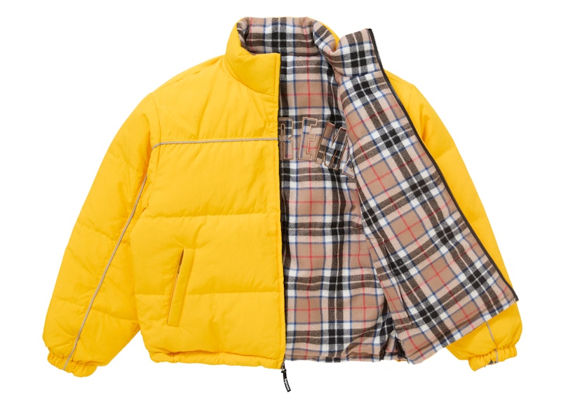 Supreme Reversible Puffer Jacket Yellow