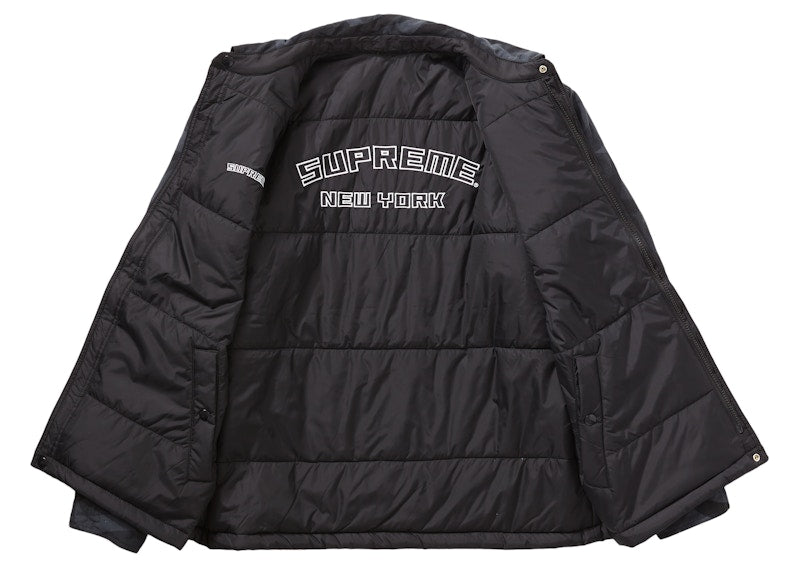 Supreme Reversible Puffy Work Jacket Black Tribal Camo