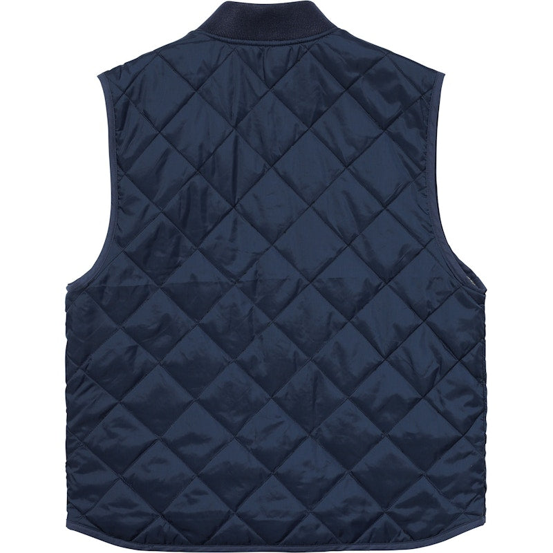 Supreme Reversible Shadow Plaid Vest Navy
