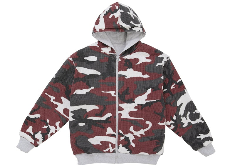 Supreme Reversible Work Zip Up Hooded Sweatshirt Ash Grey