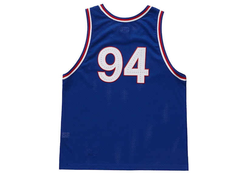 Supreme Rhinestone Basketball Jersey Royal