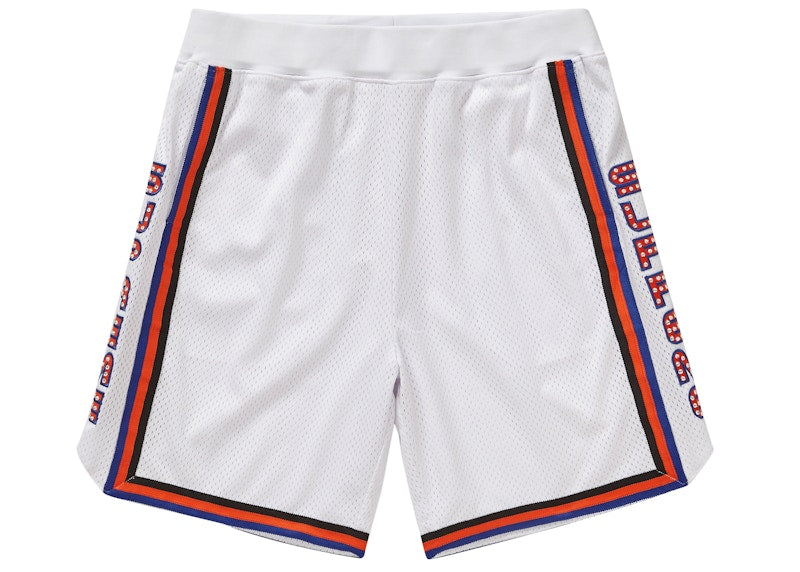 Supreme Rhinestone Basketball Short White