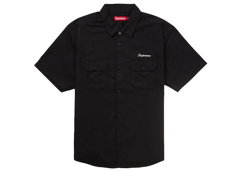 Supreme Rhinestone Pin Up S/S Work Shirt Black
