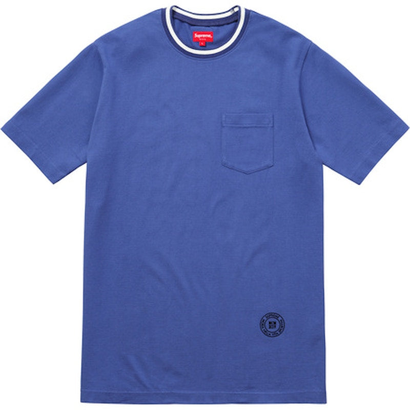 Supreme Rib Pocket Tee Dusty Blue