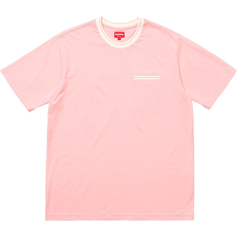 Supreme Ribbed Pocket Tee Pink