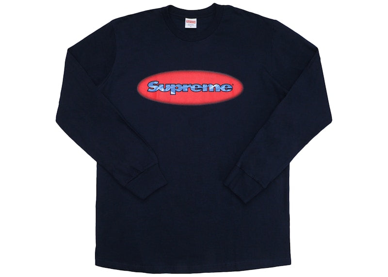 Supreme Ripple LS Tee Navy