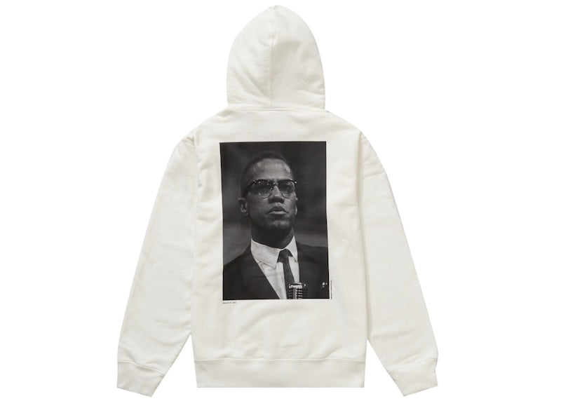 Supreme Roy DeCarava Malcolm X Hooded Sweatshirt White