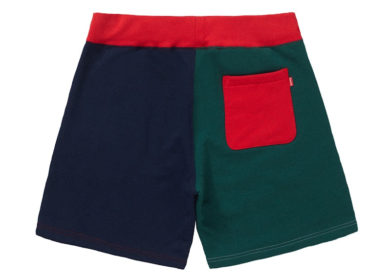 Supreme S Logo Colorblocked Sweatshort Red
