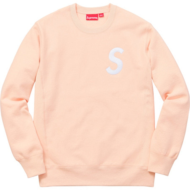Supreme S Logo Crewneck Peach