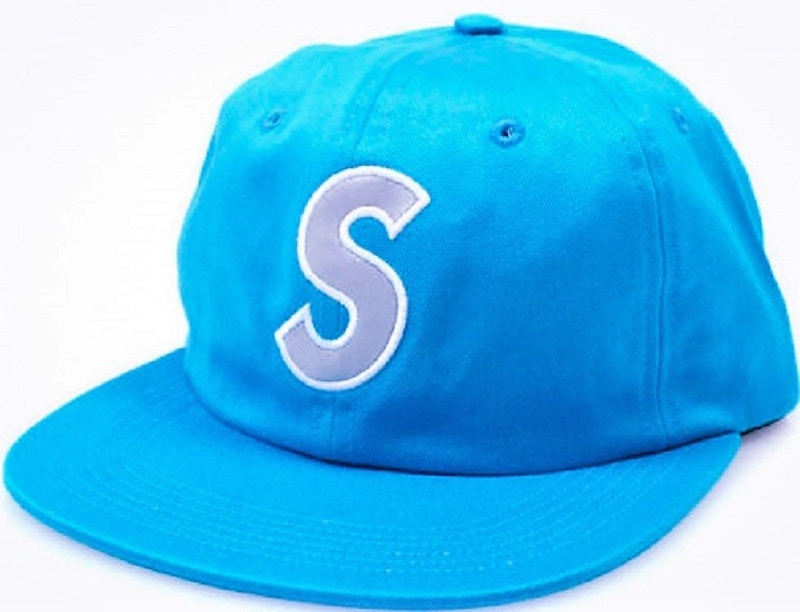 Supreme S Logo Hat Steel Blue