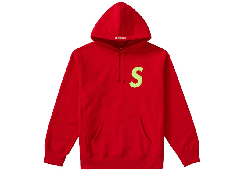 Supreme S Logo Hooded Sweatshirt (FW19) Red