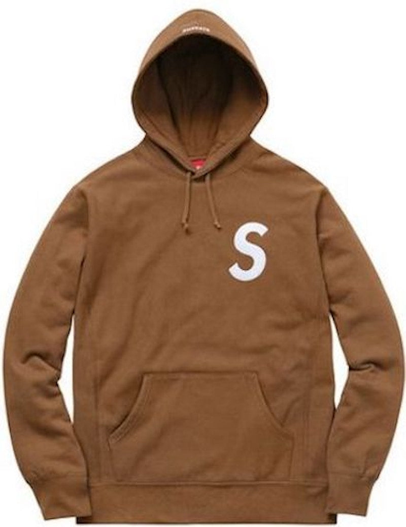 Supreme S Logo Hooded Sweatshirt Olive Brown