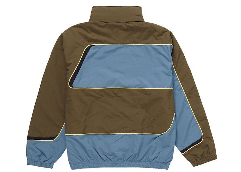 Supreme S Paneled Track Jacket Olive