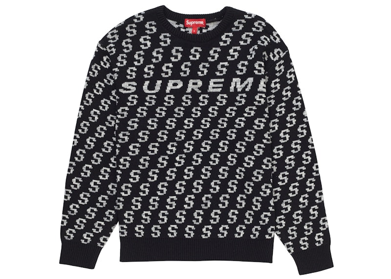 Supreme S Repeat Sweater Black
