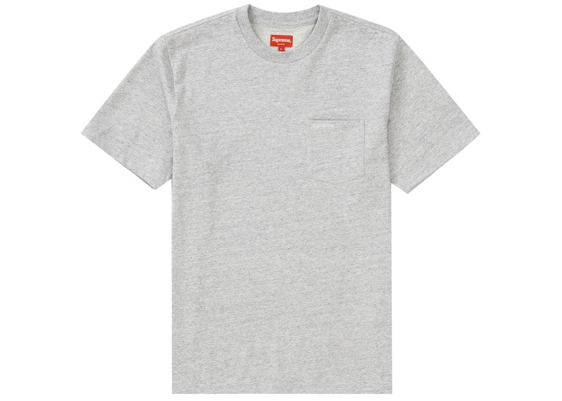 Supreme S/S Pocket Tee (SS21) Heather Grey