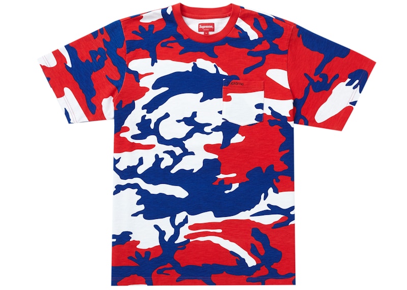 Supreme S/S Pocket Tee (SS22) Red Camo