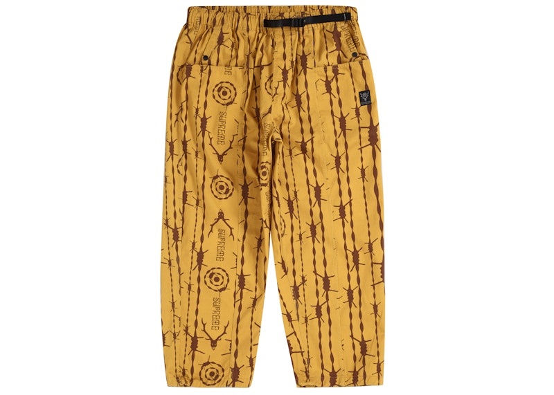 Supreme SOUTH2 WEST8 Belted Pant Mustard Pattern