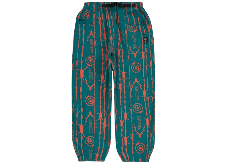 Supreme SOUTH2 WEST8 Belted Pant Teal Pattern