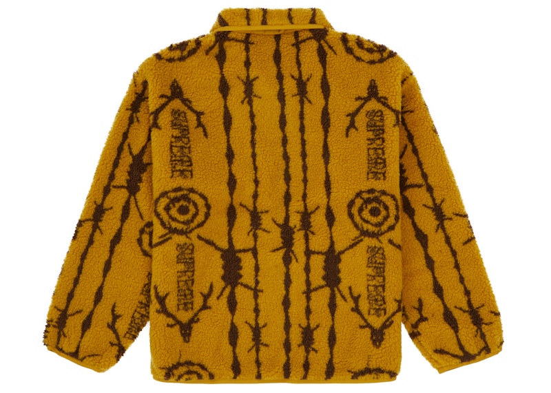 Supreme SOUTH2 WEST8 Fleece Jacket Mustard