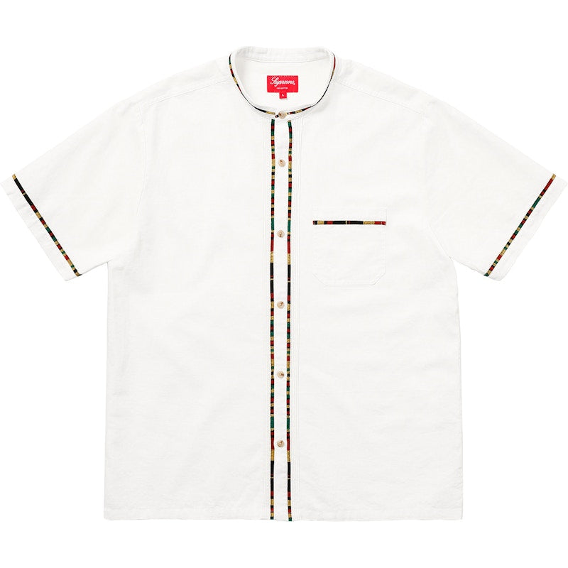 Supreme S/S Band Collar Shirt Natural