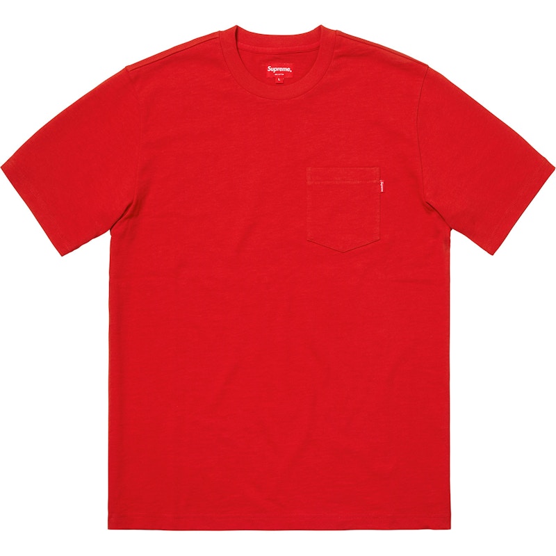 Supreme SS Pocket Tee (FW18) red
