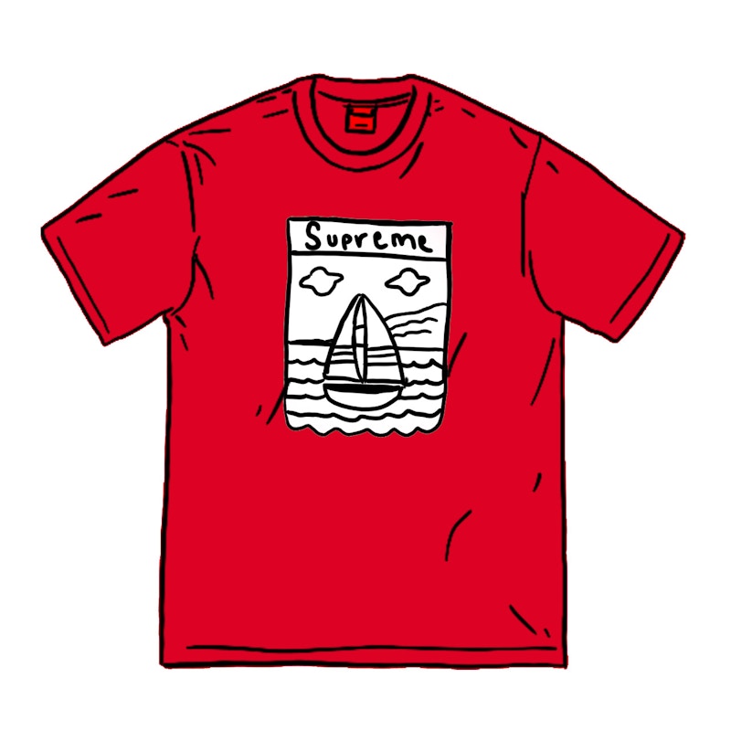 Supreme Sailboat Tee Red