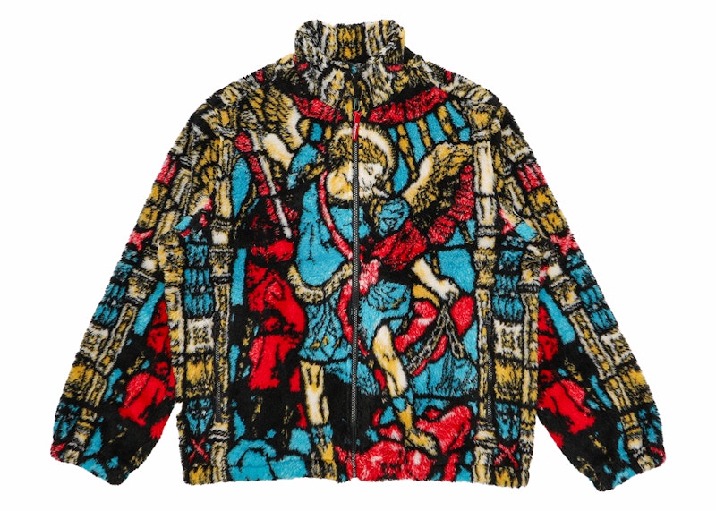 Supreme Saint Michael Fleece Jacket White