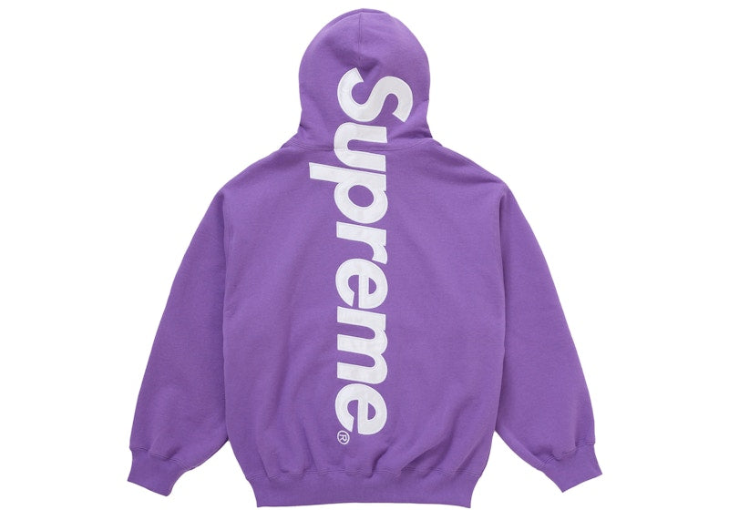 Supreme Satin Appliqué Hooded Sweatshirt (FW25) Violet