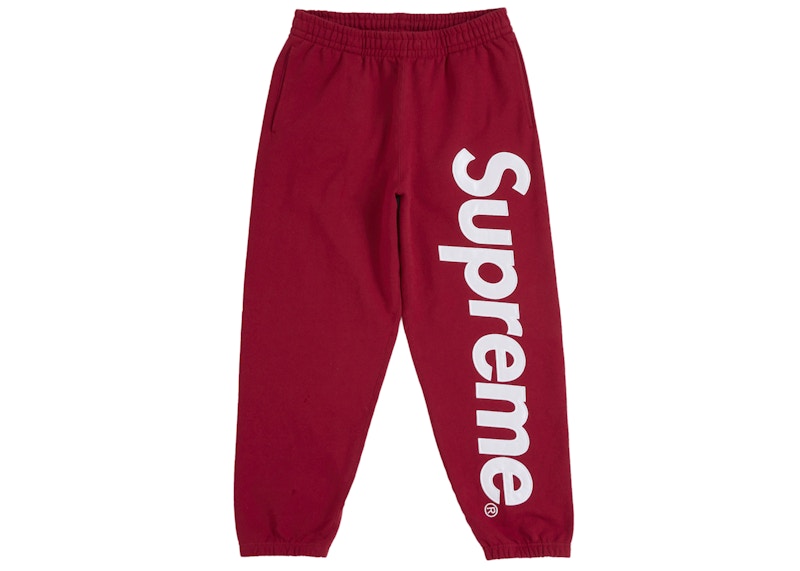 Supreme Satin Appliqué Sweatpant (FW25) Red