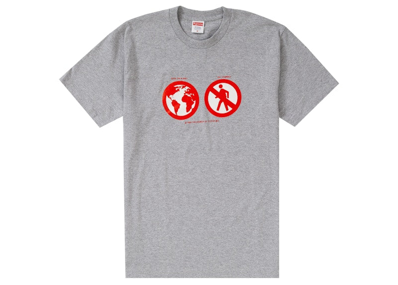 Supreme Save The Planet Tee Heather Grey