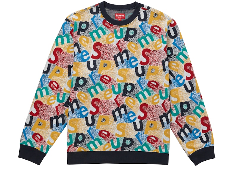 Supreme Scatter Text Crewneck Navy