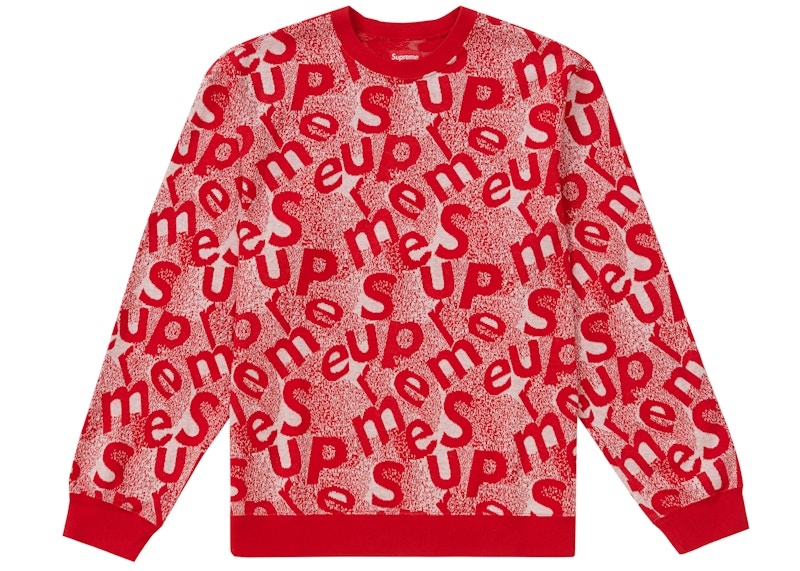 Supreme Scatter Text Crewneck Red