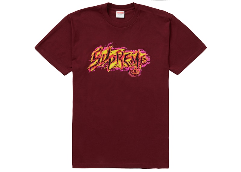 Supreme Scratch Tee Burgundy