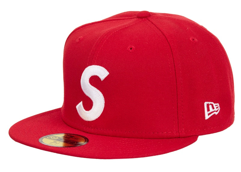 Supreme Screw Ball S Logo New Era 59Fifty Fitted Hat Red
