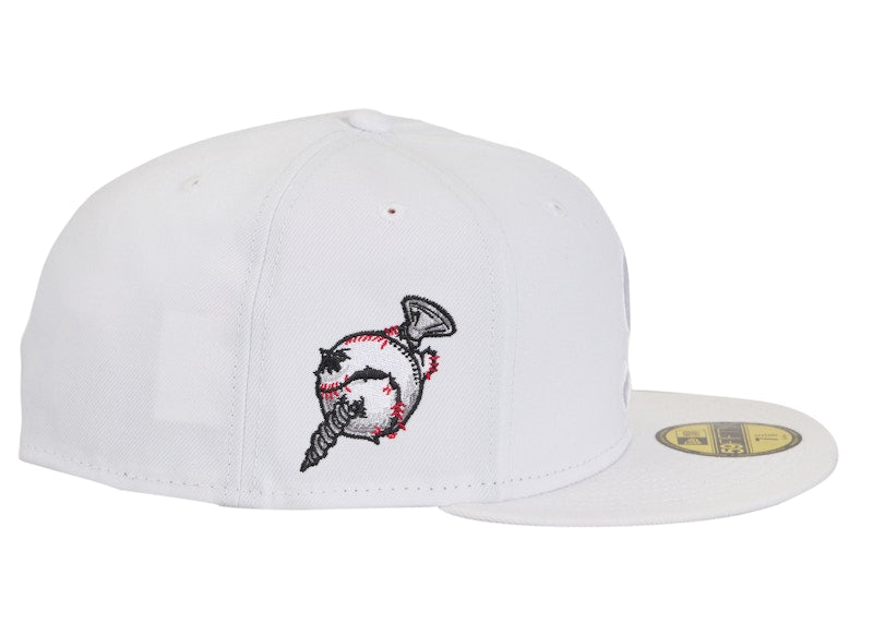 Supreme Screw Ball S Logo New Era 59Fifty Fitted Hat White