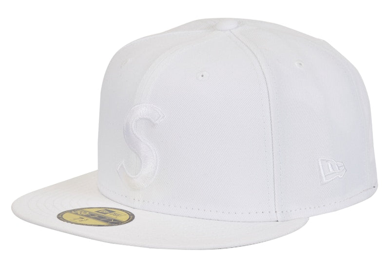 Supreme Screw Ball S Logo New Era 59Fifty Fitted Hat White