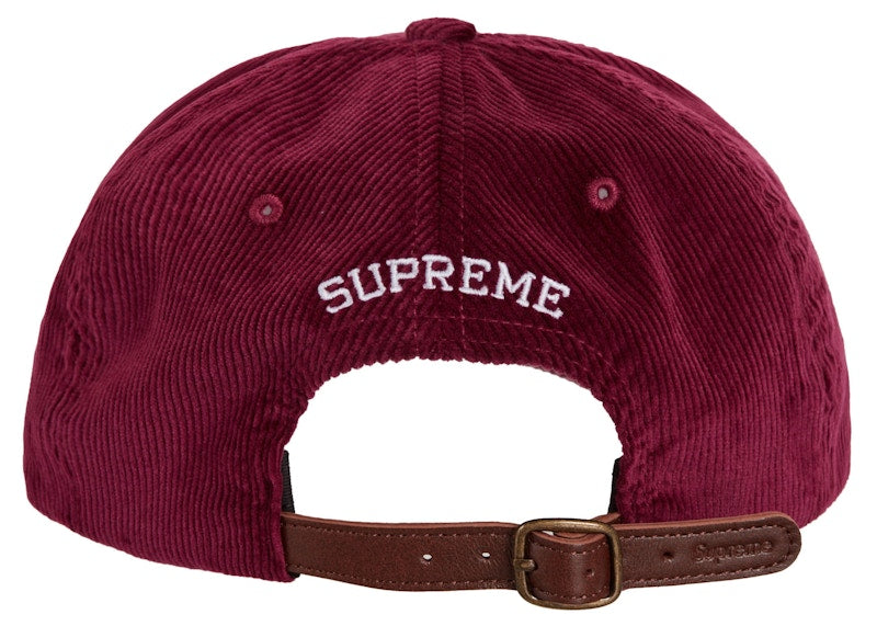 Supreme Script Corduroy 6-Panel Magenta
