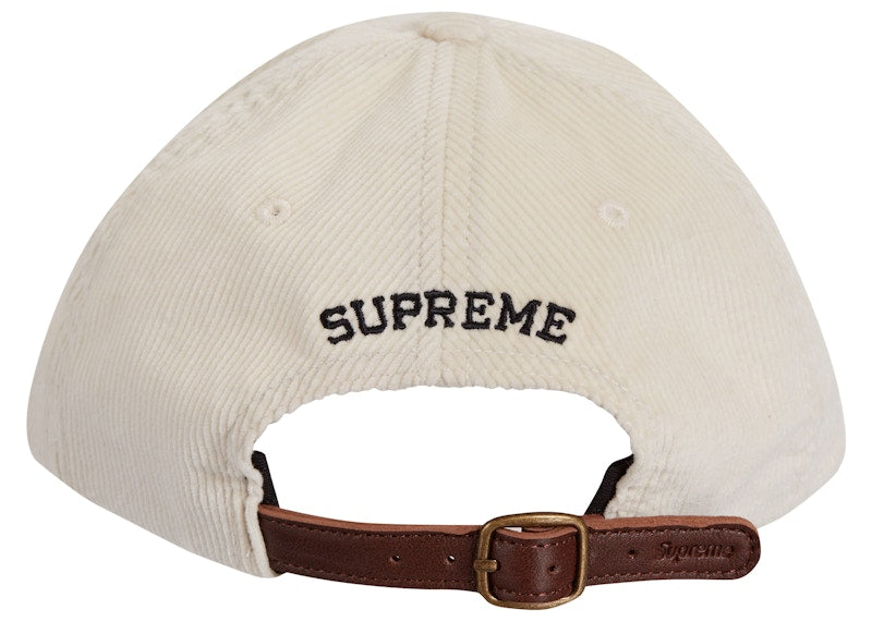 Supreme Script Corduroy 6-Panel White
