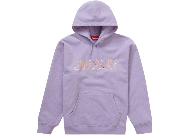 Supreme Script Hooded Sweatshirt Violet
