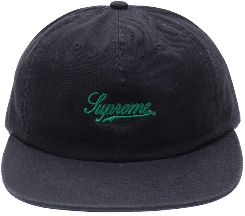 Supreme Script Logo 6 Panel Black