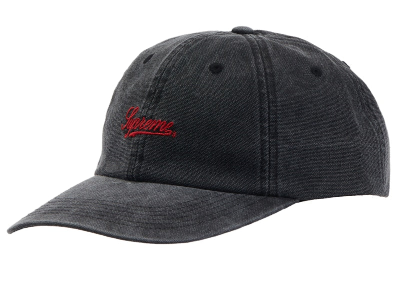 Supreme Script Logo 6-Panel (FW19) Black