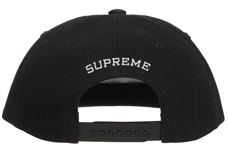 Supreme Script Logo 6-Panel Cap (SS24) Black
