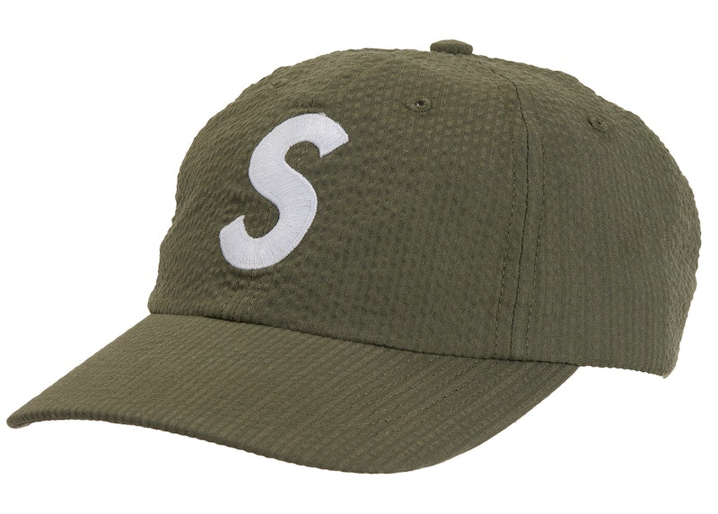 Supreme Seersucker S Logo 6-Panel Green