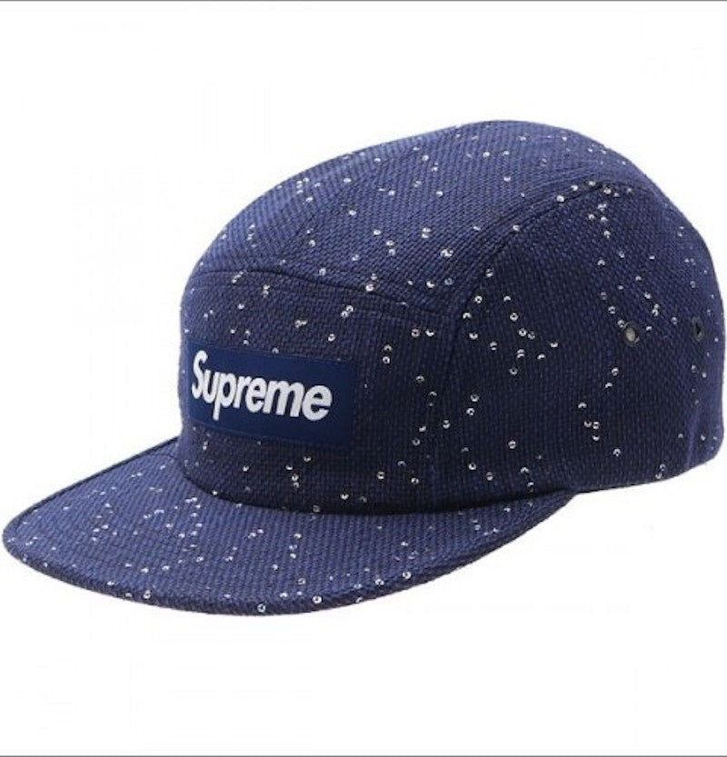Supreme Sequins Camp Cap Navy