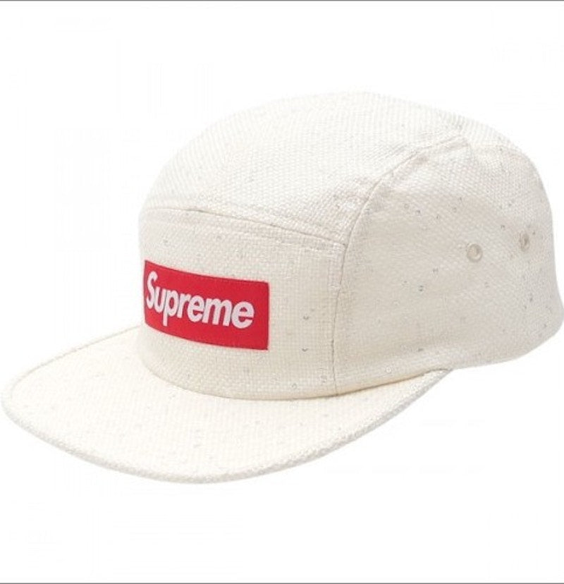 Supreme Sequins Camp Cap White