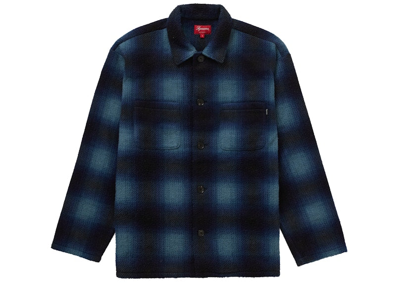 Supreme Shadow Plaid Fleece Shirt Blue