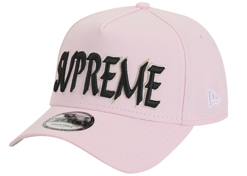 Supreme Sharp Spellout Adjustable New Era Cap Pink