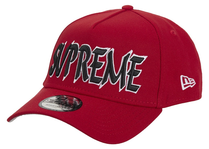 Supreme Sharp Spellout Adjustable New Era Cap Red