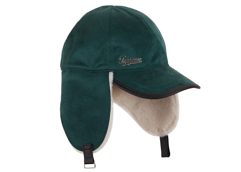 Supreme Shearling Earflap 6-Panel Green